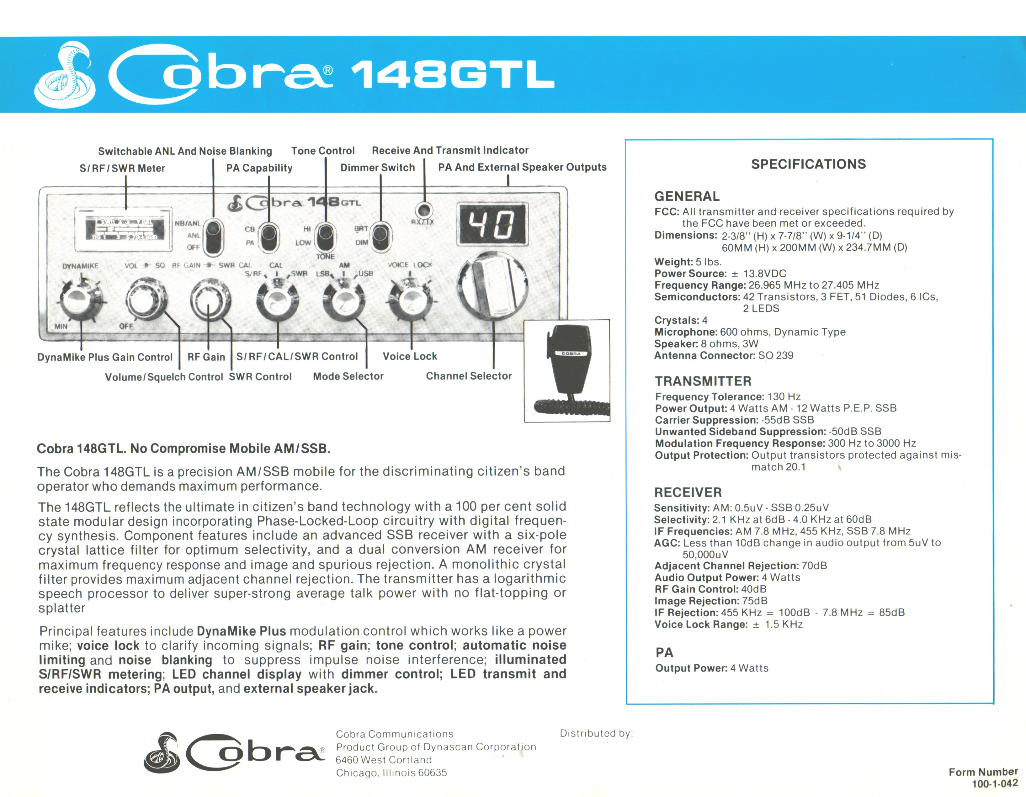 Cb Repairs Cobra 148 Gtl Radio